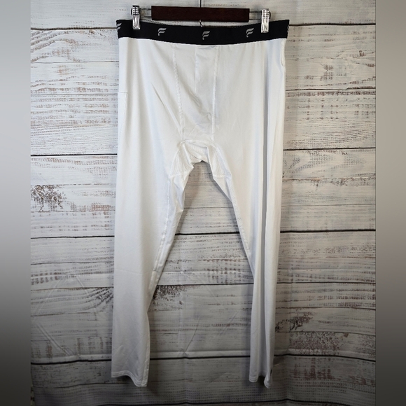 Fabletics Men's White Performance Tights - Picture 3 of 8